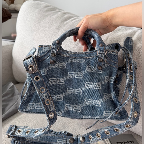 Balenciaga Blue Denim XS Neo Cagole Bag - Picture 4 of 12